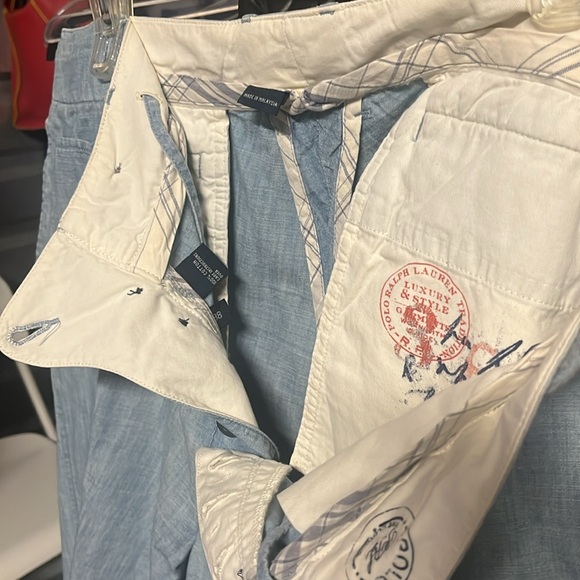 Polo Ralph Lauren Men’s Flat Front Chino Style Lightweight Denim shorts Sz 38W - Picture 11 of 11